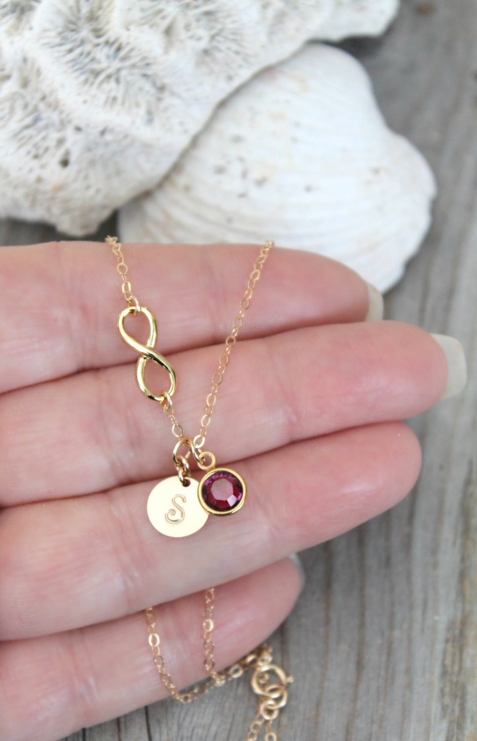 Child infinity necklace Little girl 14k gold filled