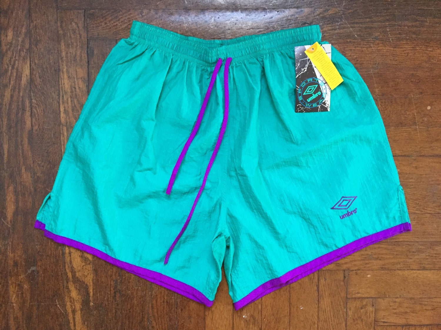 umbro green shorts