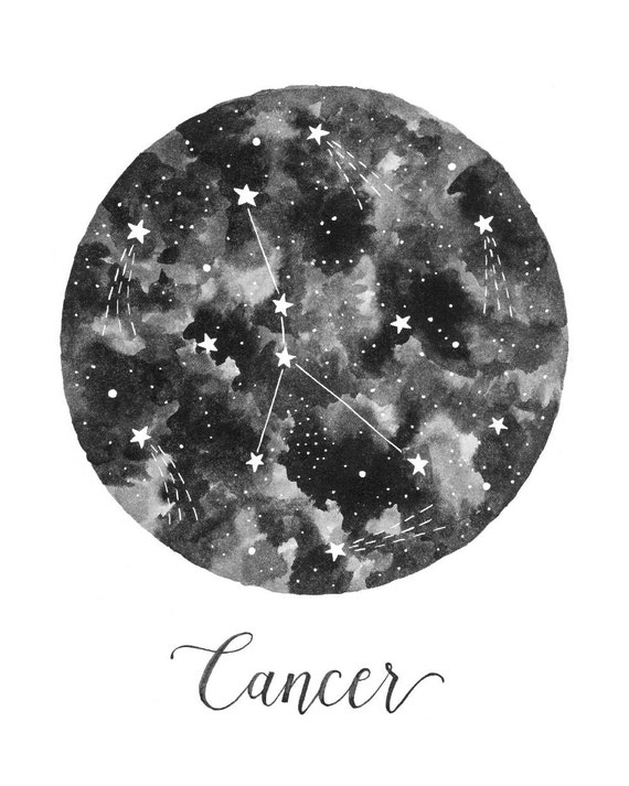 Items similar to Cancer Constellation Illustration - Vertical on Etsy