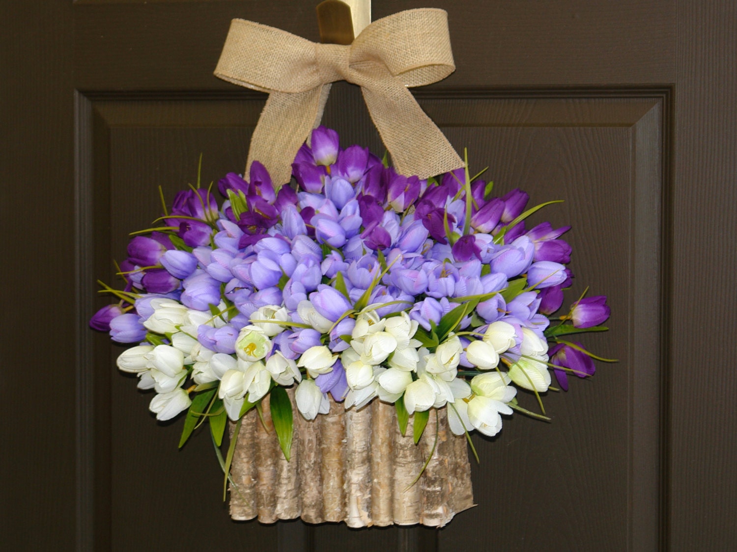 spring wreath wreaths for door lilac by aniamelisa on Etsy