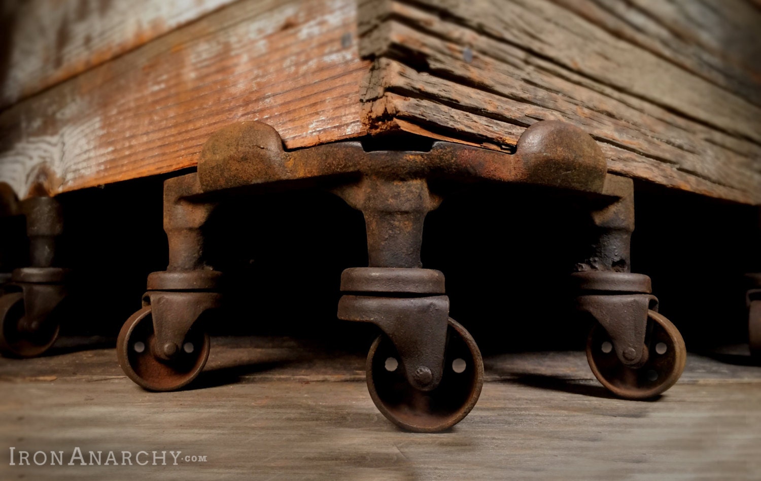 Vintage Industrial Casters, Cast Iron Furniture Wheels Haute Juice