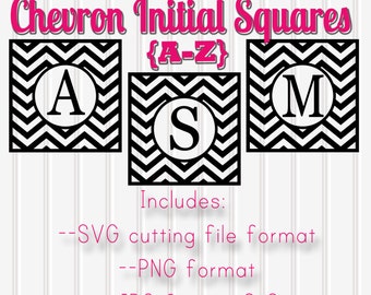 Monogram SVG Chevron Squares Set Includes A through Z! SVG format is for Designer Edition Studio when using Silhouette