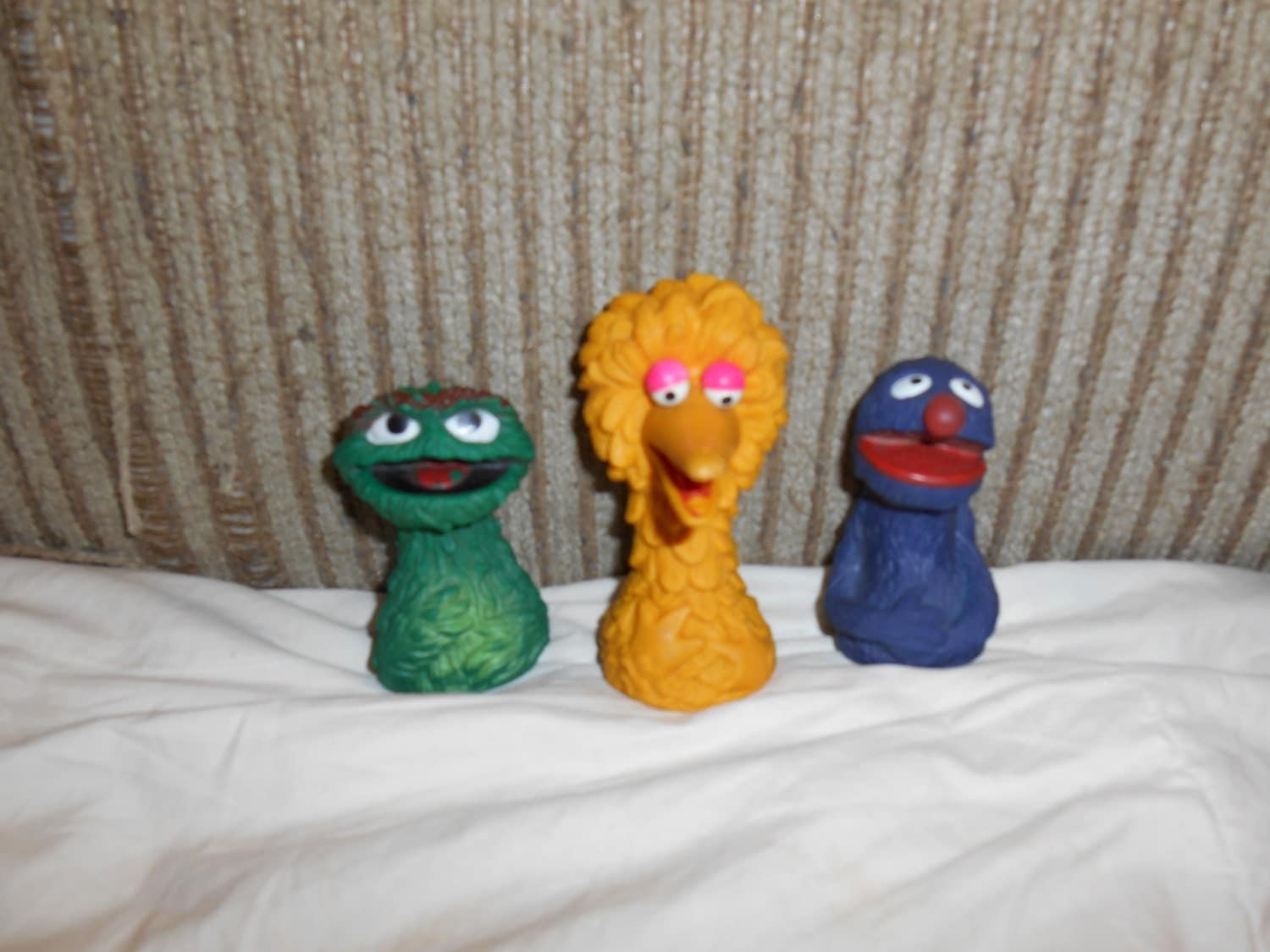 Vintage SESAME STREET Muppet Finger PUPPETS Big Bird Grover