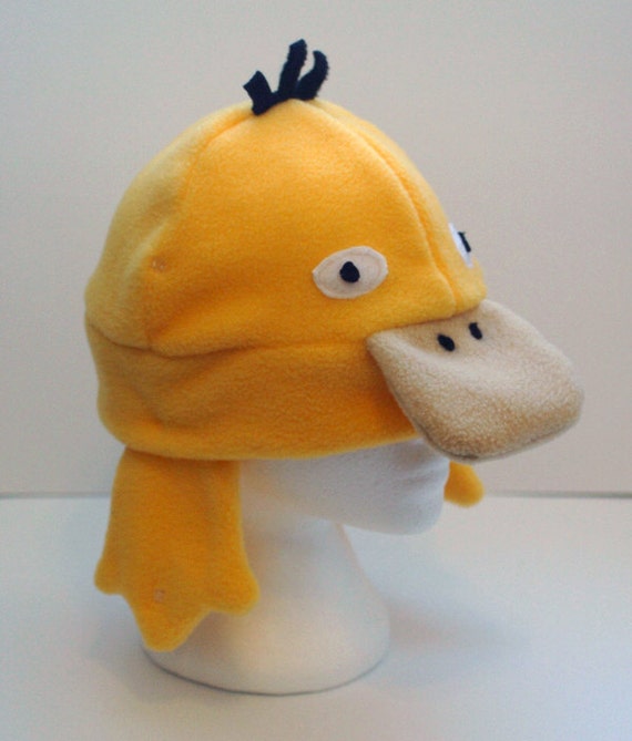 Psyduck Pokemon Fleece Hat by JasperRCreations on Etsy