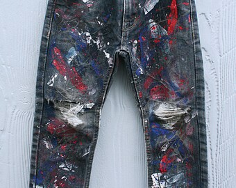 3m Distressed Jeans Baby Boys Punk Rock by DuckyMosh on Etsy