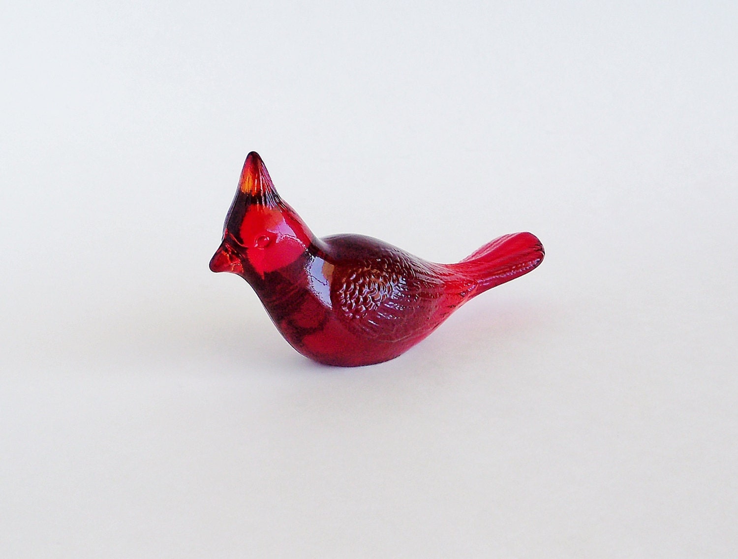 cardinal glass figurine