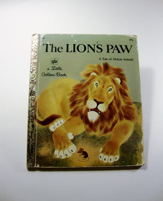 Items similar to Vintage Little Golden Book The Lion's Paw A Tale of ...