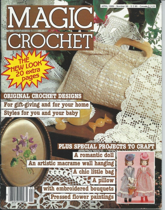 Vintage Magic Crochet Magazine Back Issue April 1985 Number 35