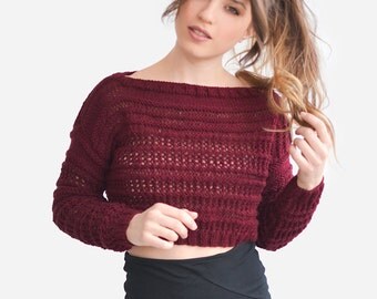 Cotton Crop Top Blush Pink Crop Top Crochet Womens Short