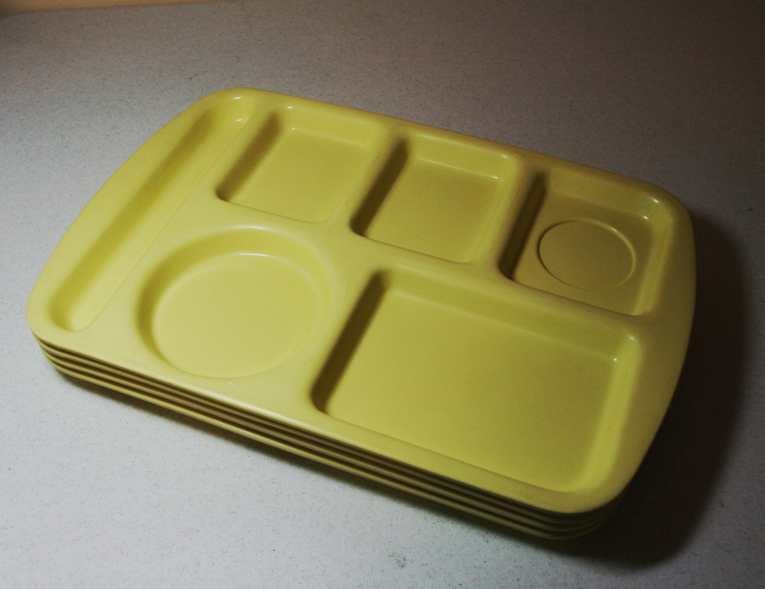 Prolonware serving traysmid century cafeteria traysyellow retro