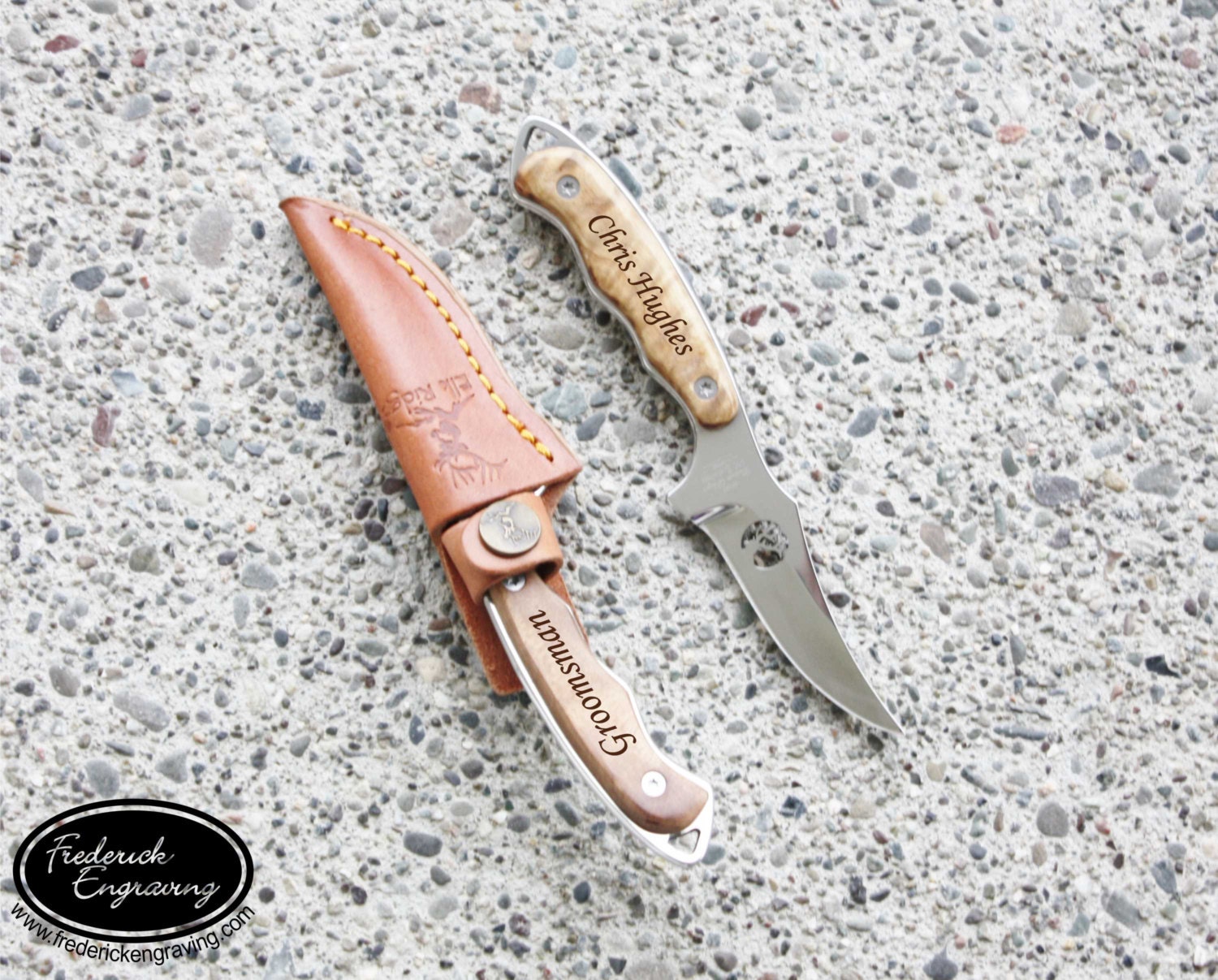 Personalized Hunting Knife Custom Engraved Knife Fixed