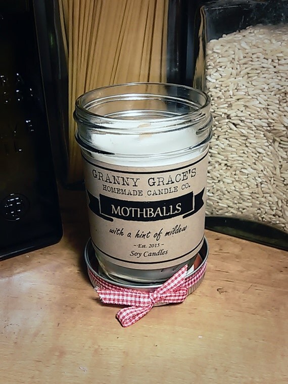 MOTH BALLS joke candle