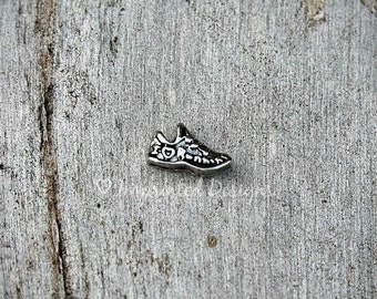 I Love Running Shoe Floating Charm - Locket Running Shoe Charm - Memory Locket Shoe Charm