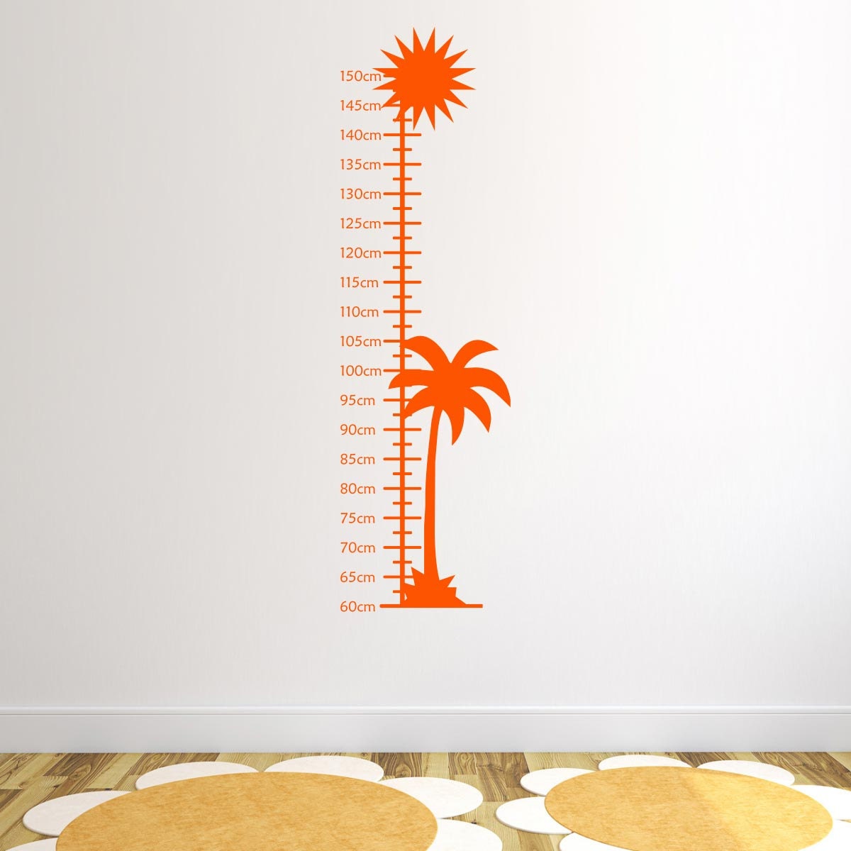 Palm Tree Growth Chart For Children Wall Sticker by Mirrorin