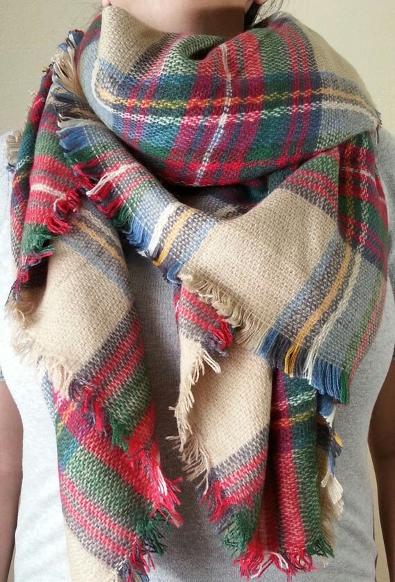 Plaid Zara Tartan Blanket Scarf Extra Large Cotton Wrap Shawl Winter ...