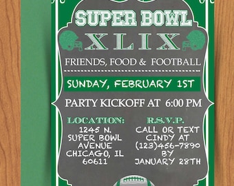 Super Bowl Invitation Word Template 6