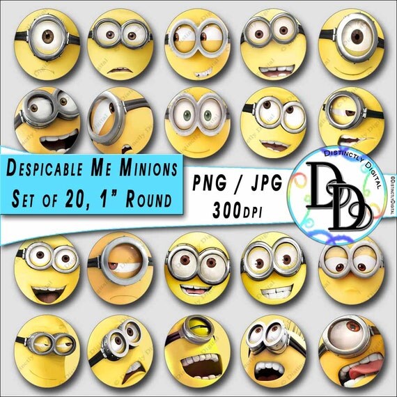 1 Despicable Me Minions Printable Round by DistinctlyDigital