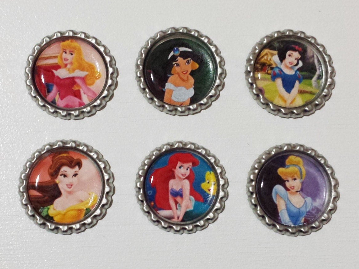 Disney Princess Bottle Caps by CutePartySupplies on Etsy