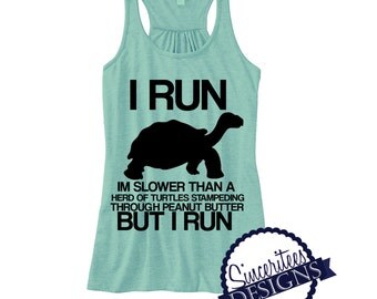 I Run slower than Workout Tank ladies/womens Racerback Tanktop