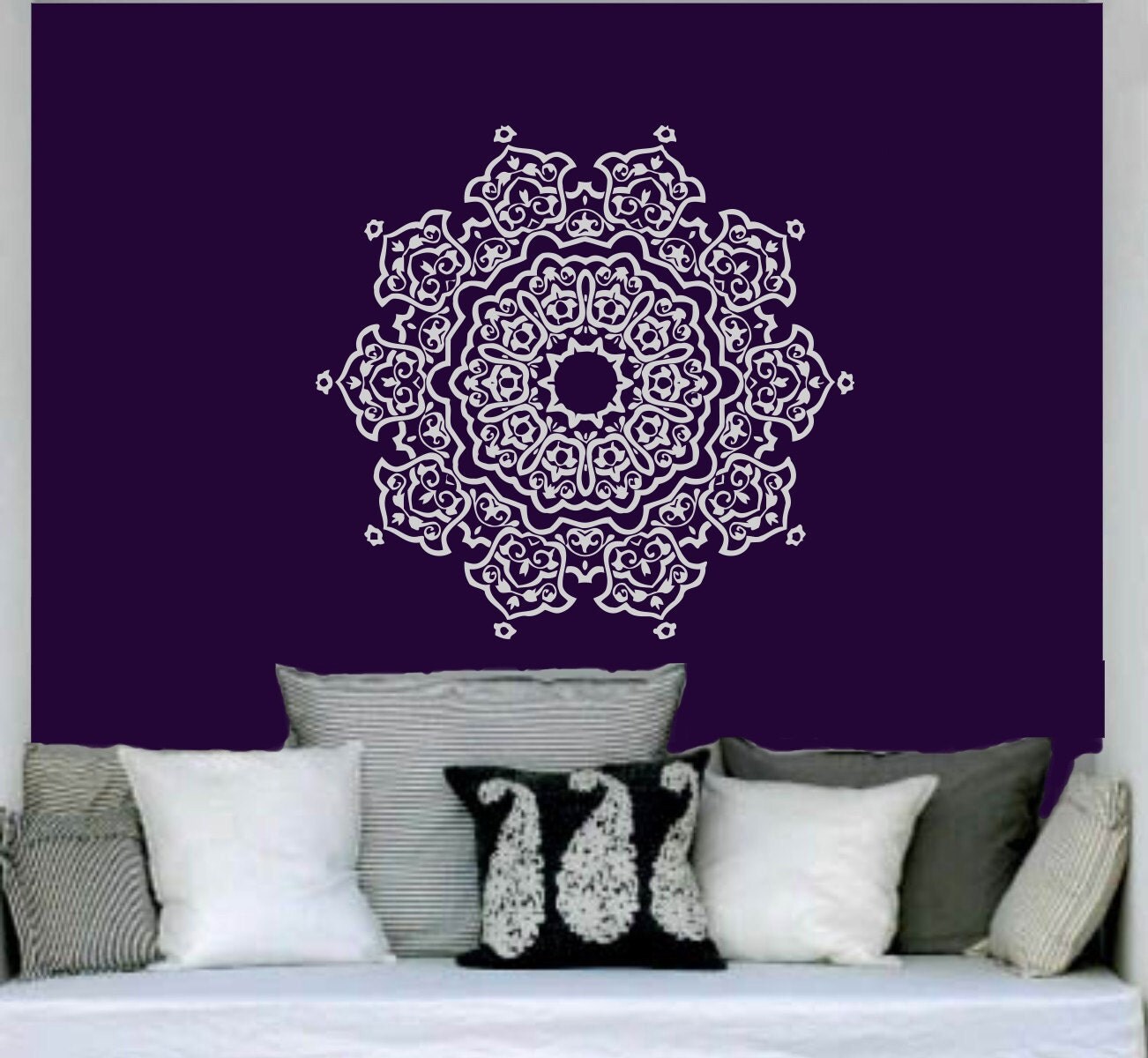 Mandala Wall Decal Namaste Lotus Flower Wall Decals Vinyl