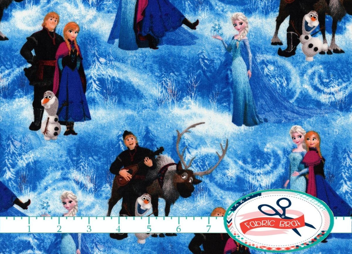 FROZEN Fabric by the Yard Fat Quarter Anna & Elsa by FabricBrat