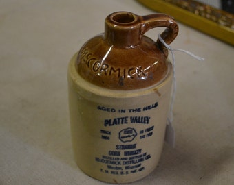 SALE! Small Vintage McCormick Pottery Whiskey Jug