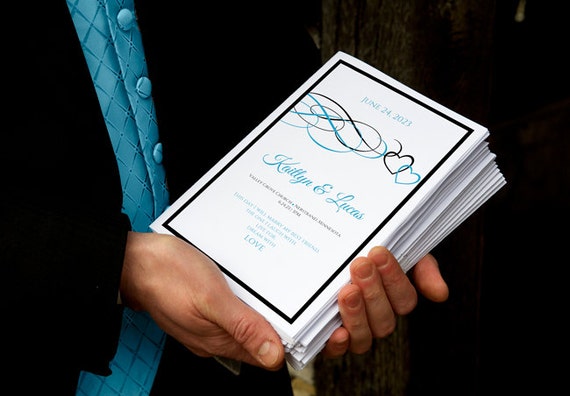 Diy Printable Wedding Program Booklet Template By Karmakweddings Diy Wedding Program Template Booklet