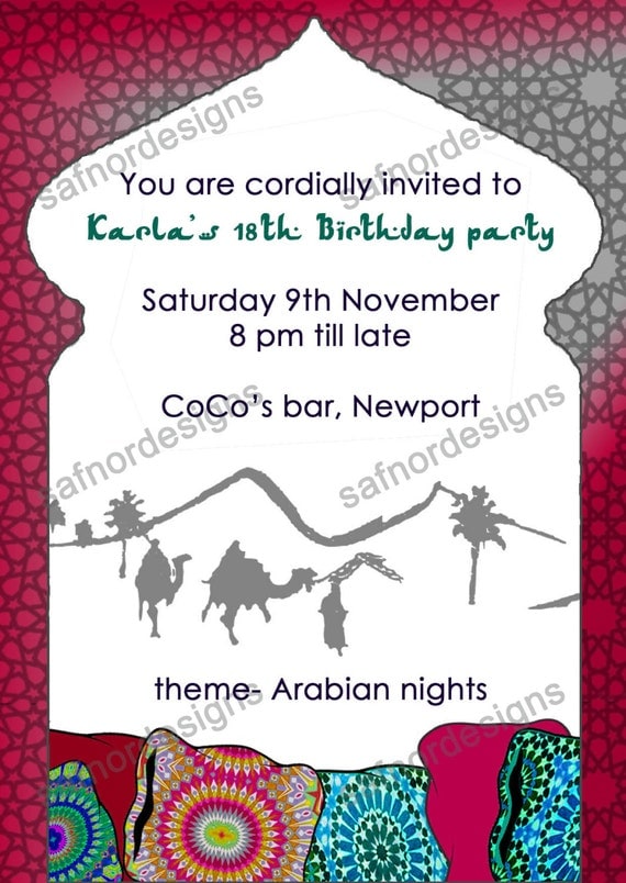 Arabian Nights Party Invitations 6