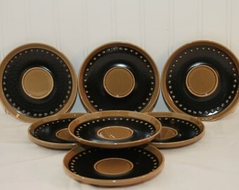 Tahiti Franciscan Discovery (c. 1964/65) by Interpace Brown and Tan Saucer, Retro Coolness, 1960's Chic, Repurpose, Upcycle, Collectible