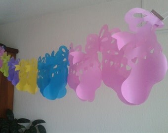 3 Papel picado for BABY SHOWER , baby shower decoration