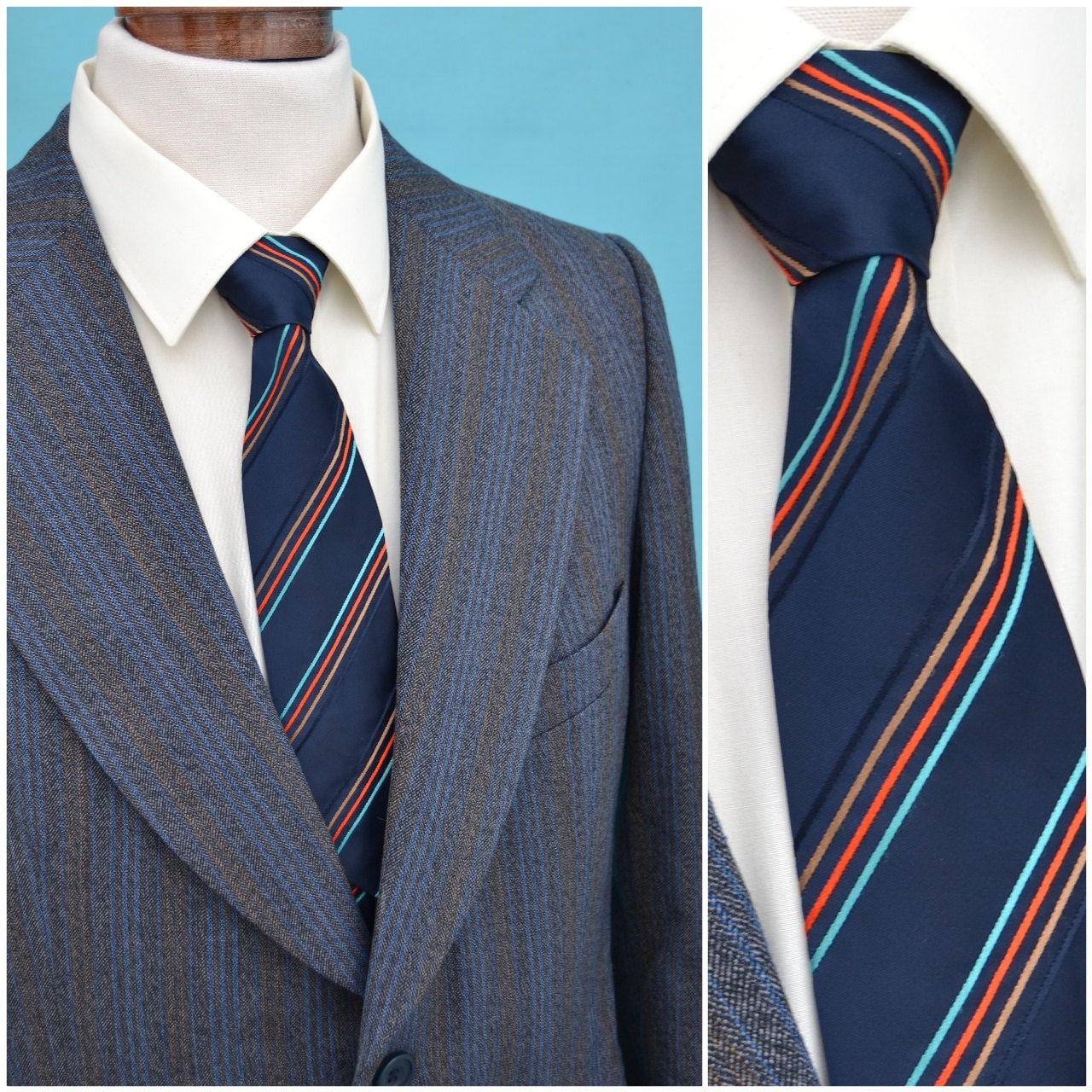Vintage necktie, 1960s gentlemen’s neck tie, classic self tie styling ...