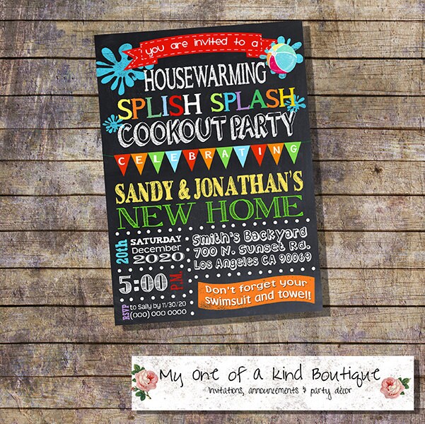 cookout pool party housewarming invitation house warming bbq bbq housewarming party invitations