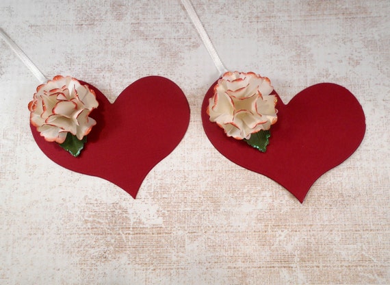 Items similar to 6 Valentine Gift Tags, Red Heart Tags, Event Gift Tag, Sweetheart Tag, Rustic