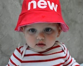 New - Upcycled Sun Hat / Bucket Hat, Reversible Sun Hat, Baby Sun Hat