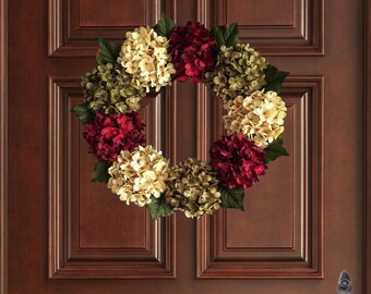 Housewarming Gift Ideas | Beautiful Hydrangea Wreath | Wreaths | New Home Gift | Housewarming Gift | Door Wreath | Gift for Couple