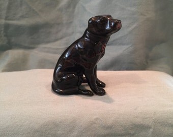 black lab dog figurine