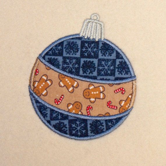 Items similar to Christmas Applique Machine Embroidery Design, Ornament Ball, holiday digital 