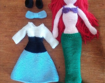 Crochet Ariel, The Little Mermaid Crochet Pattern, Mermaid Crochet Pattern, Hand Designed by Dueamici