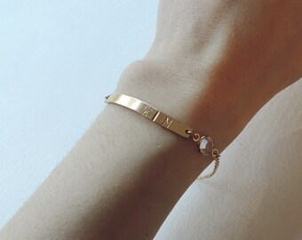 Personalized Bar Bracelet, Personalized Jewelry, Engraved Bracelet, Name Plate Bracelet, Personalized Bracelet, Mother's Day Gift