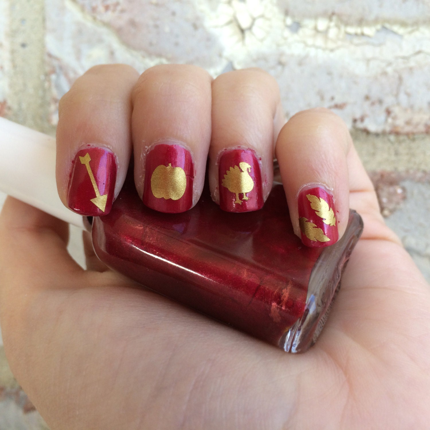 Thanksgiving Nail Decals by ChelsVinyl on Etsy