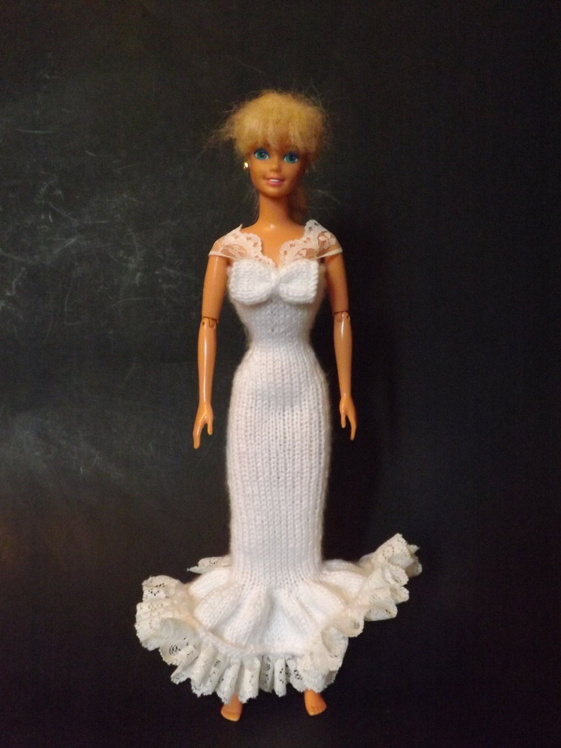 Knit Barbie Clothes Barbie Dress Knit Wedding Dress for