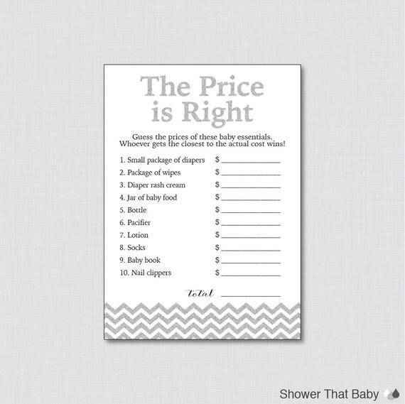 the baby guess game price shower Right Game Shower  Instant is Printable Baby Download Price  Glitter