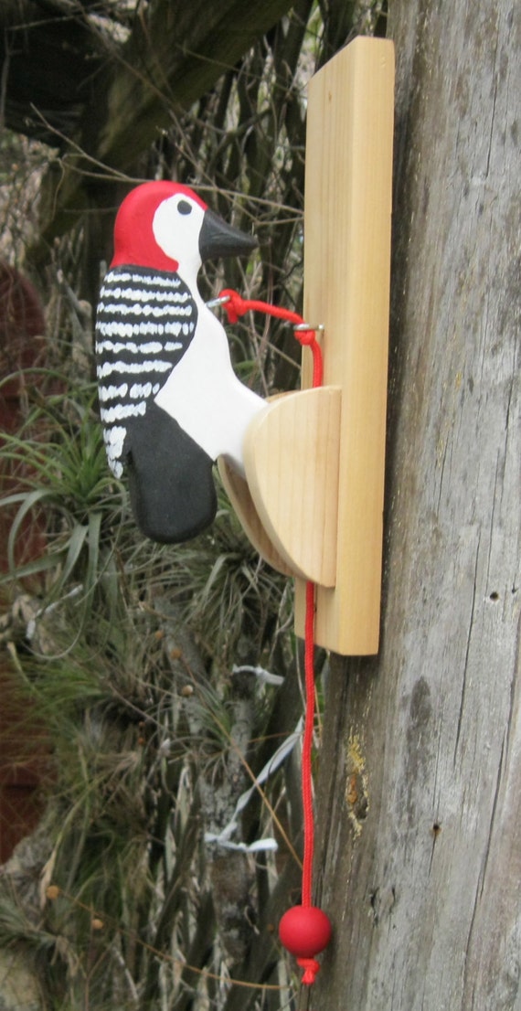 Redbellied woodpecker door knocker. by NatureWoodcraft on Etsy