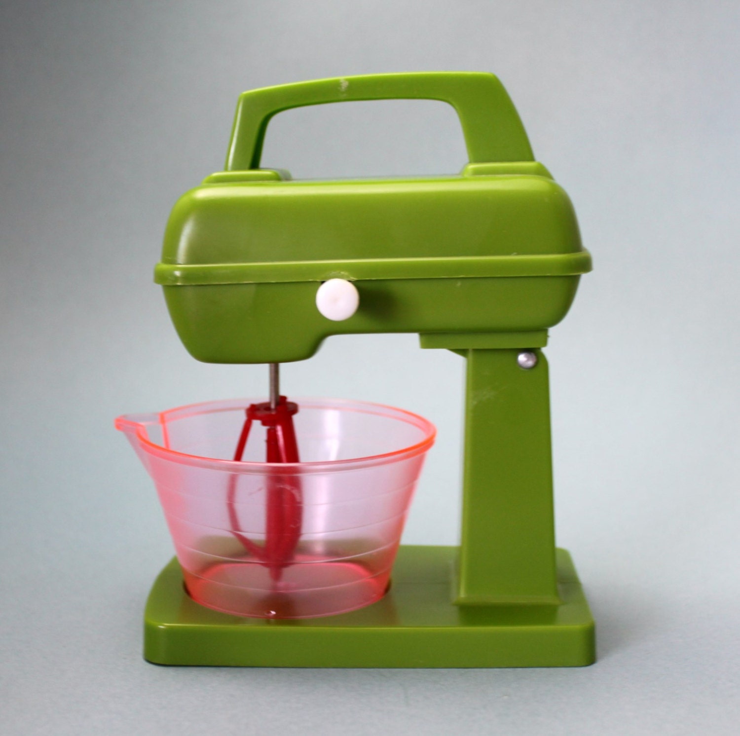 Vintage Miniature Plastic Toy Mixer and Bowl Stand Mixer