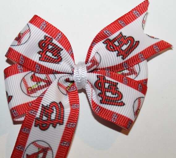 St Louis Cardinal Hair bow Cardinal Hair Bow MLB Headband