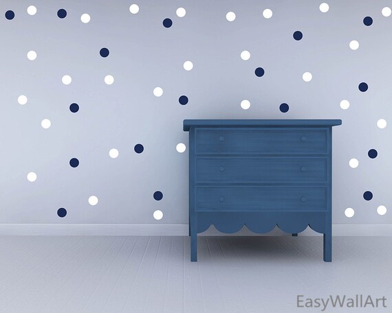 Two Colors Polka Dots Wall Decal, Polka Dot Decals, Vinyl Colorful Polka Dot Wall Art,  Polka Dots Stickers, Polka Dots Wall Decor #P76-5