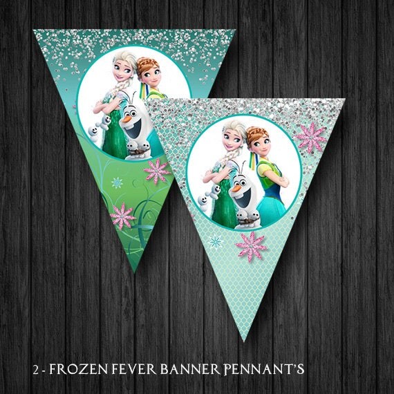 Instant Download Frozen Fever Anna Elsa Olaf Banner by ChaliceTee