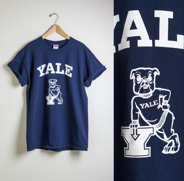 YALE SHIRT / college tee / university tshirt / navy blue