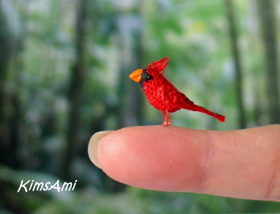 miniature resin cardinals