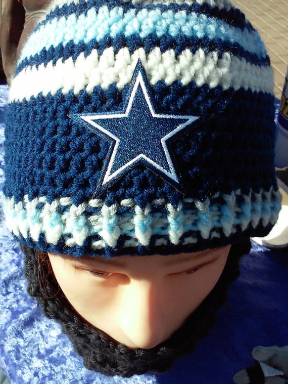 Dallas COWBOYS Beard BeanieCUSTOMIZE Any by DwedgeCreations